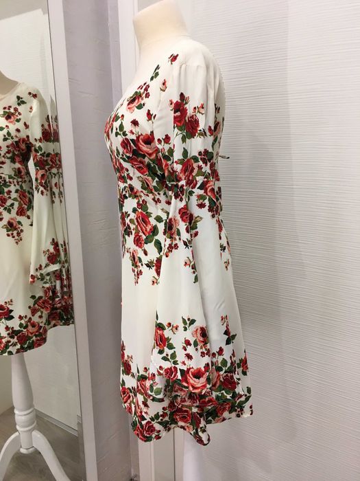 HM & Divided асиметрична рокля с флорални мотиви 40