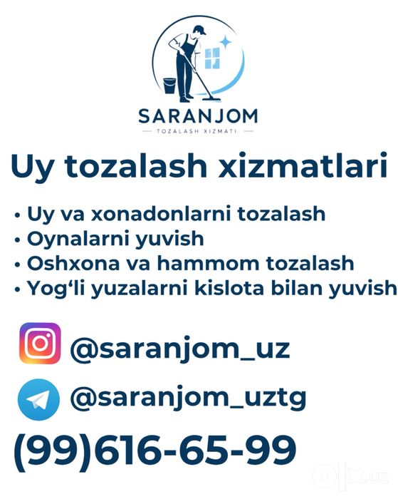 Uy va ofislarni tozalash