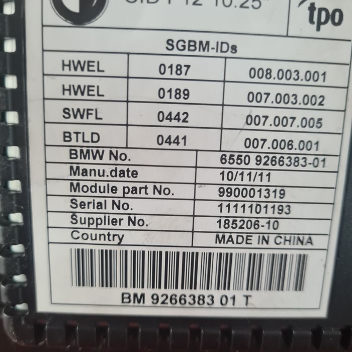 display navigatie bmw seria 6 (2010->) [f13, f06] 3.0 motorina 2014