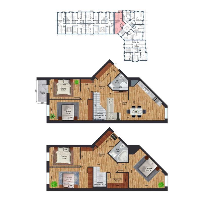 ;Neo House‼️5/6ком квартира 168,5м2 дуплекс коробка Узбум ул,Баку