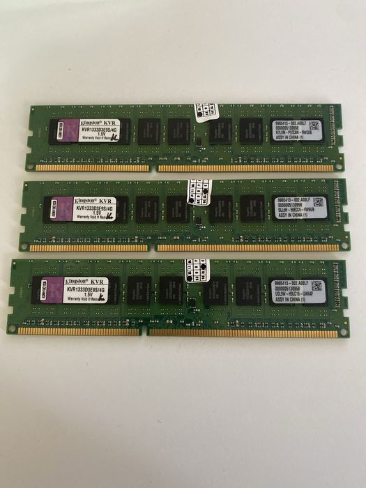 Memorie Desktop 3x4 Gb DDR3 RAM CL9 ECC 1333 Mhz