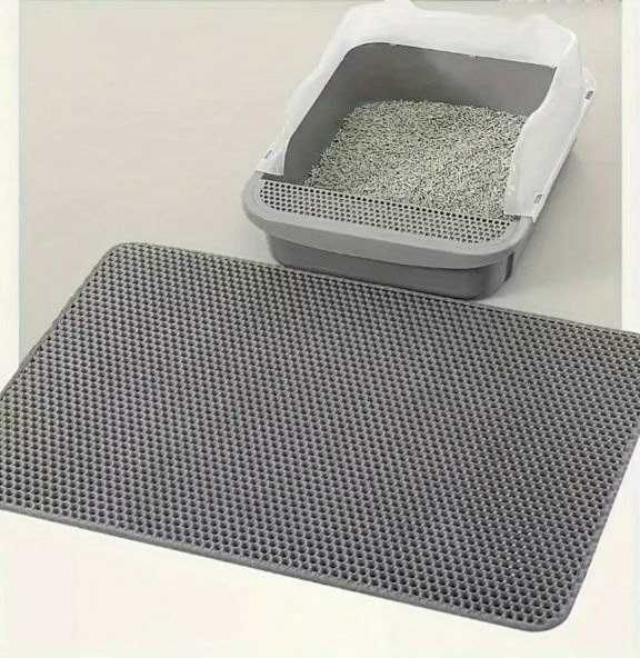 Водонепроницаемый Двухслойный Кошачий Туалетный Коврик в Соты