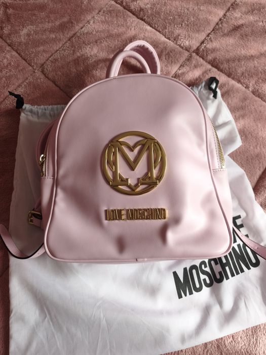 Розова дамска раница Love Moschino – като нова