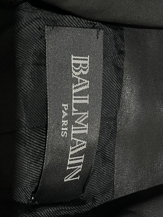 Пиджак кожанный Balmain оригинал