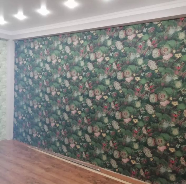 Поклейка обоев закатка левкас