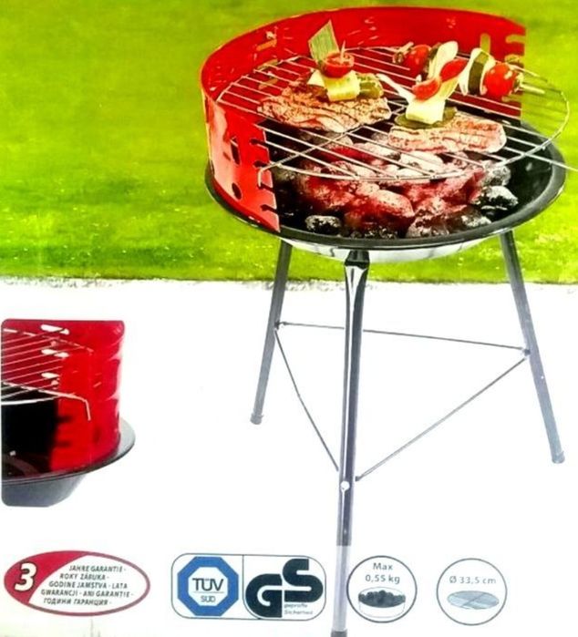 Grtar rotund ⊙ 33 Cm cu 3 picioare demontabil NOU - 45 Lei