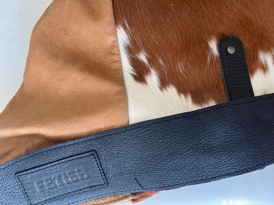 Дизайнерска чанта JOOP! от естествена кожа и козина