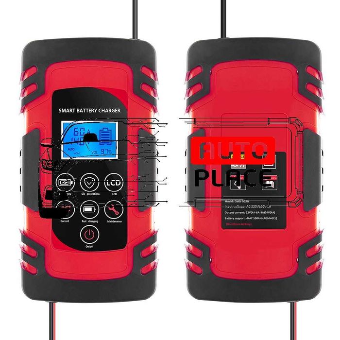 Смарт Зарядно 4AH - 100AH Smart Charger 12V/24V