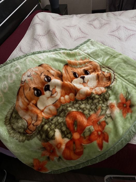 Одеяло детское (белый плед в подарок)