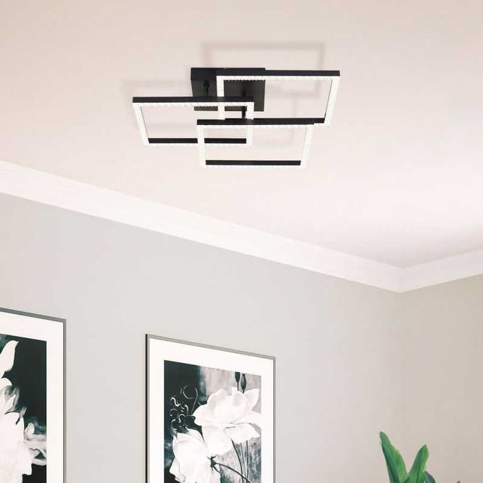Plafoniera LED Ranni 46.x46.5cm negru