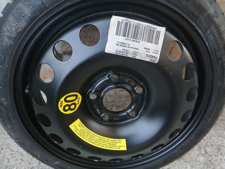 Оригинална патерица 16цола  Firestone 115/70/16.за Opel astra.zafira.vectra.meriva. 5×110.Saab.Fiat.