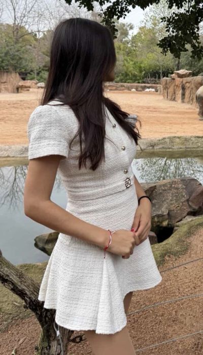 Рокля бяла букле Christine fashion