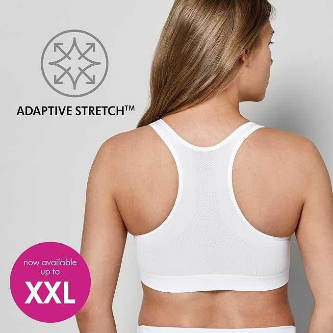 MEDELA Keep Cool Sleep – Безшевен сутиен за бременност и кърмене, бял, размер XL