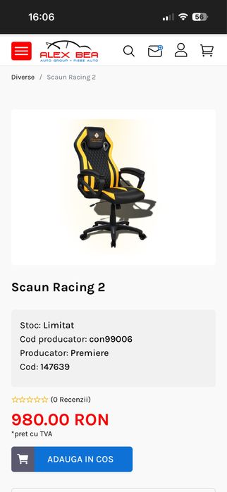 Scaun Birou / Gaming  PREMIERE RACING 2