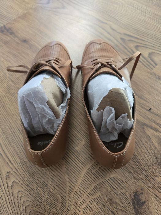 Clarks Оригинални дамски обувки от естествена кожа 38 номер