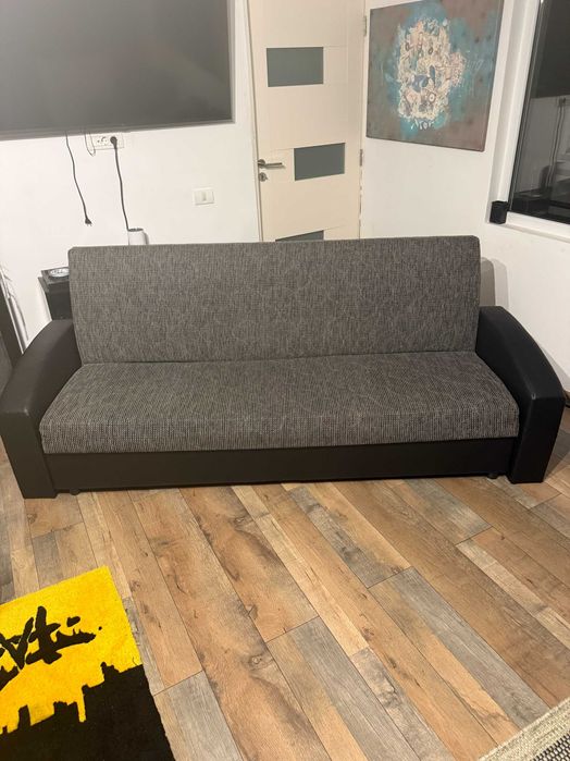 Canapea extensibila, cu lada depozitare, dimensiune 220 cm