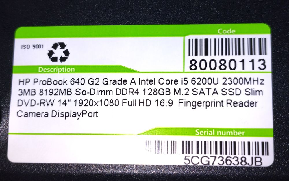 Лаптоп HP ProBook 640 G2