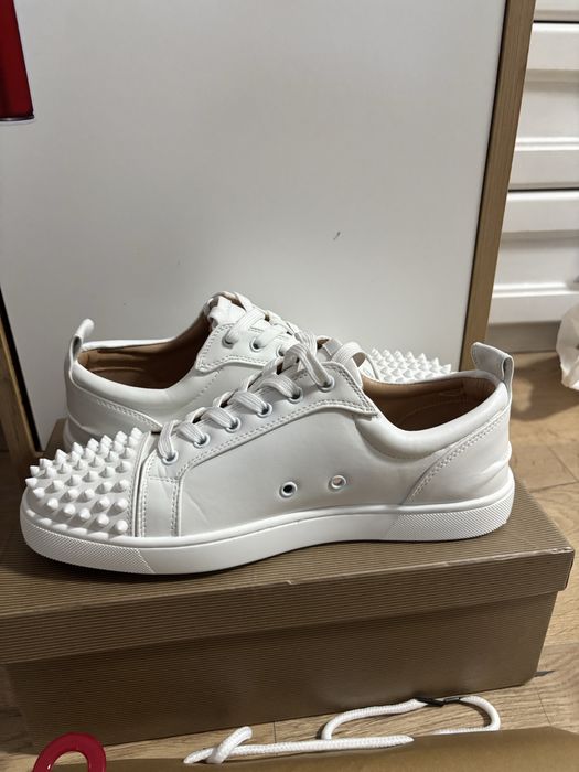 Christian Louboutin white spikes