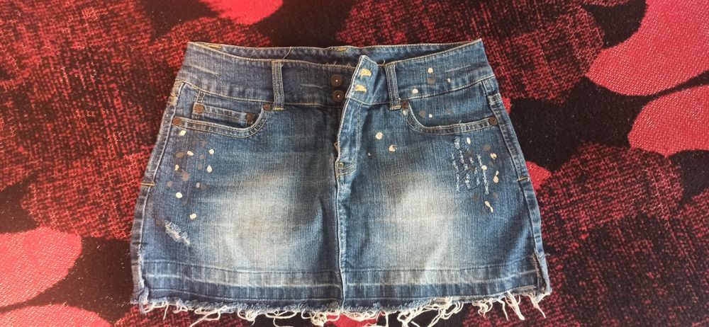 Мини дънкова пола