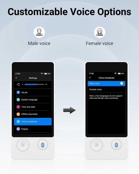 XUPURTLK Двупосочен гласов преводач в реално време -144 езика
