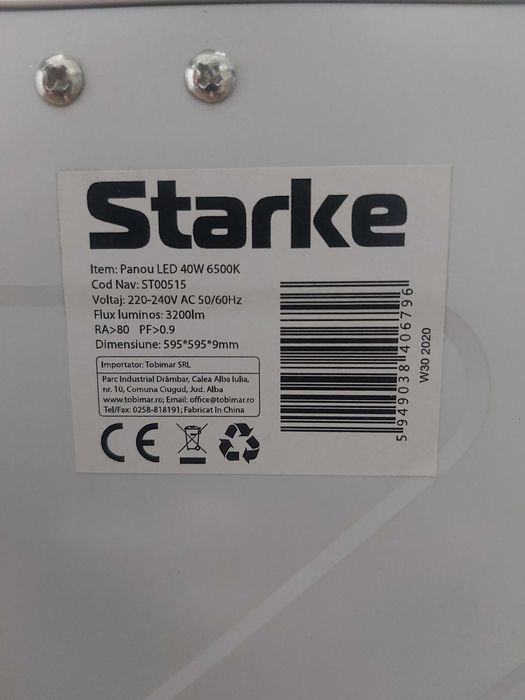 Vand panouri led starke 60x60 40w 6500k