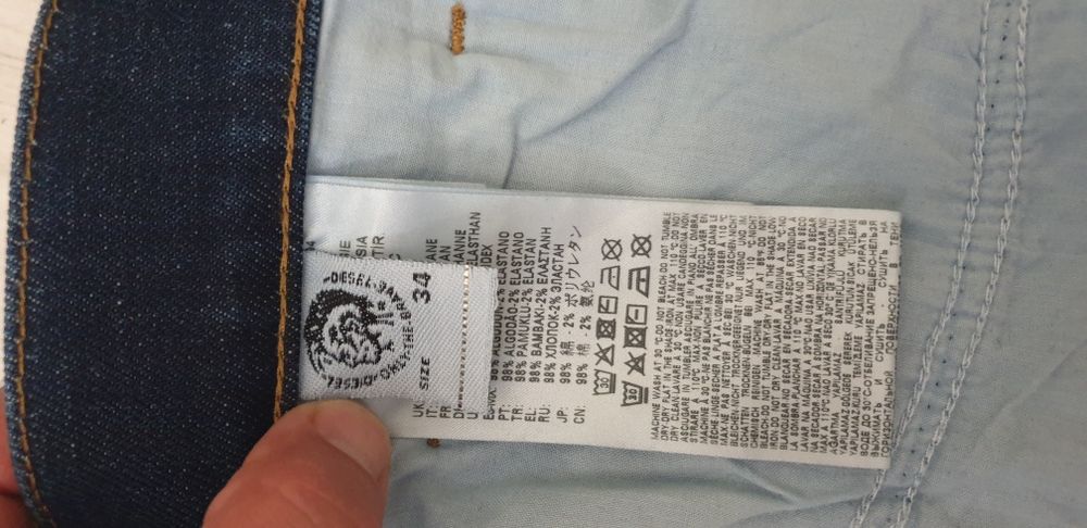 Diesel D - Struct Slim Fit Mens Size 34/32 НОВО! ОРИГИНАЛ! Мъжки Дънки