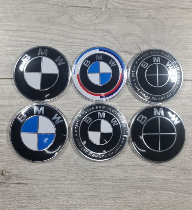 Emblema-Bmw-82mm-74mm-Clasica-Alb-Negru-Aniversara-F10-F30-E46-E60-E90