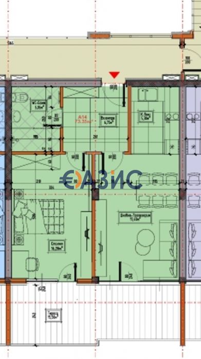 Продава се Двустаен апартамент в с. Кошарица, Област Бургас - 103 кв.м за 902 €/кв.м - Снимка #3
