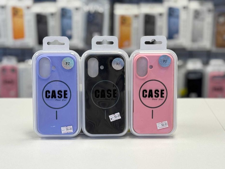 Husa silicon cu MagSafe, folie, cablu, incarcator iPhone 17