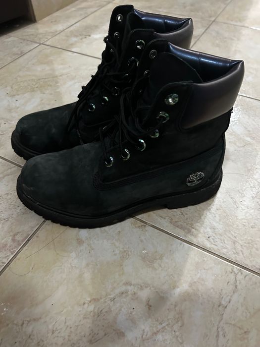 Bocanci Timberland negri cu banda holografica