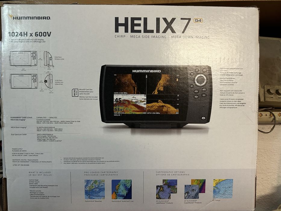 Sonar humminbird helix 7 barca pescuit GPS