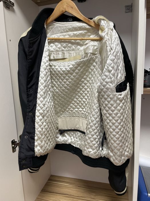 Мъжко яке моторджийско Polo от Германия, черно и бежово