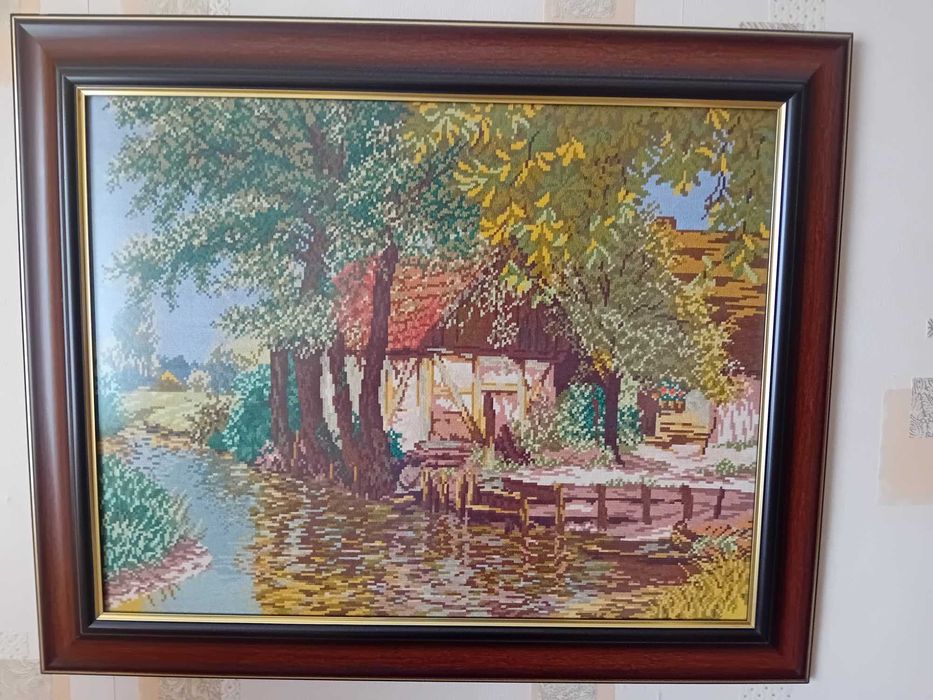 Гоблен на Вилер с DMC конци!  Запустялата воденица!