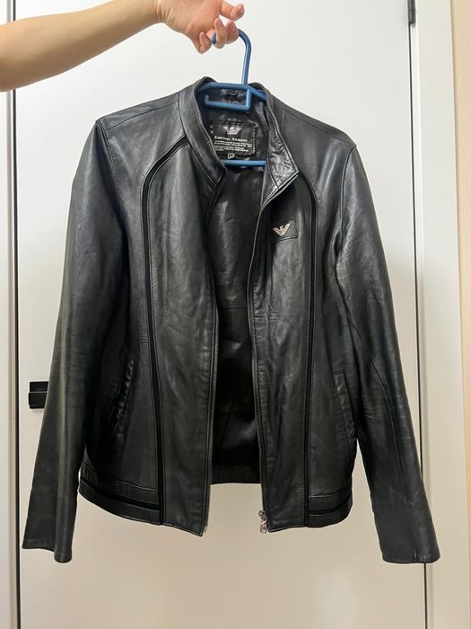Кожанная куртка Мужская Emporio Armani