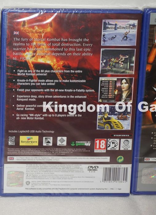 ЧИСТО НОВИ Mortal Kombat: Armageddon/Deadly Alliance/Deception/ ЗА PS2