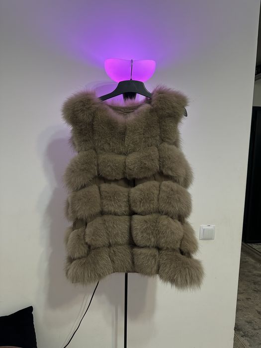 Vestă blană Vulpe naturala