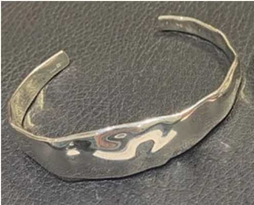 Bratara argintata reglabila, model deosebit