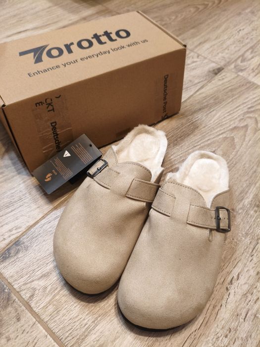 Clogs damă îmblăniți – confortabili moderni– culoare apricot – mărimea