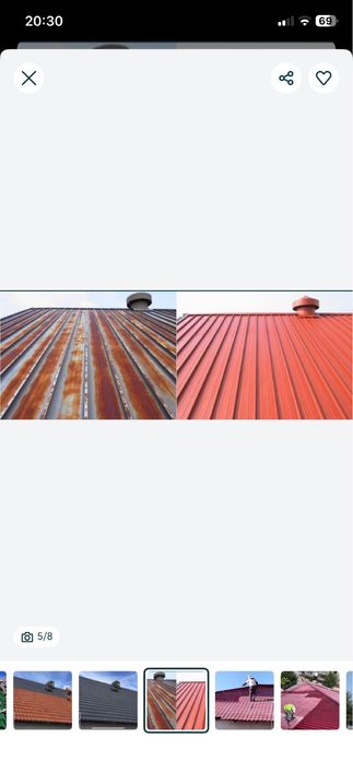 Покраска крыша стены и ангар