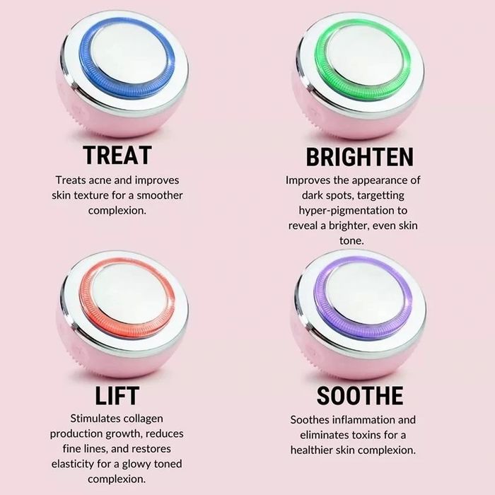 Комбиниран уред за лице с Почистваща четка и 4 лед светлини IREN SHIZEN SKIN GENIE PRO Cleansing Brush + LED Light Therapy