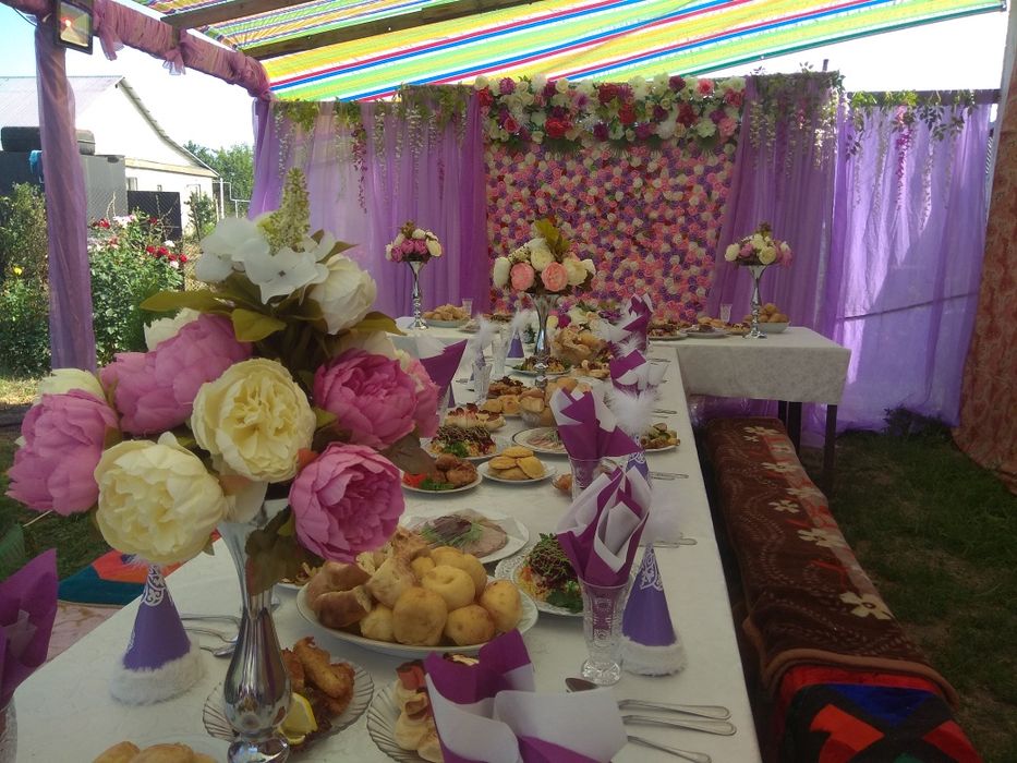 Декор для дома, двора. Арка, фотозона, свадьба, узату, кудалык дома