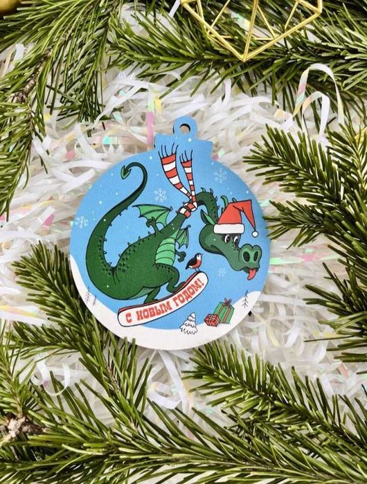 Набор деревянных игрушек на ёлку