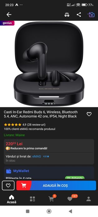 Redmi bubs 6 casti wireless 42 ore