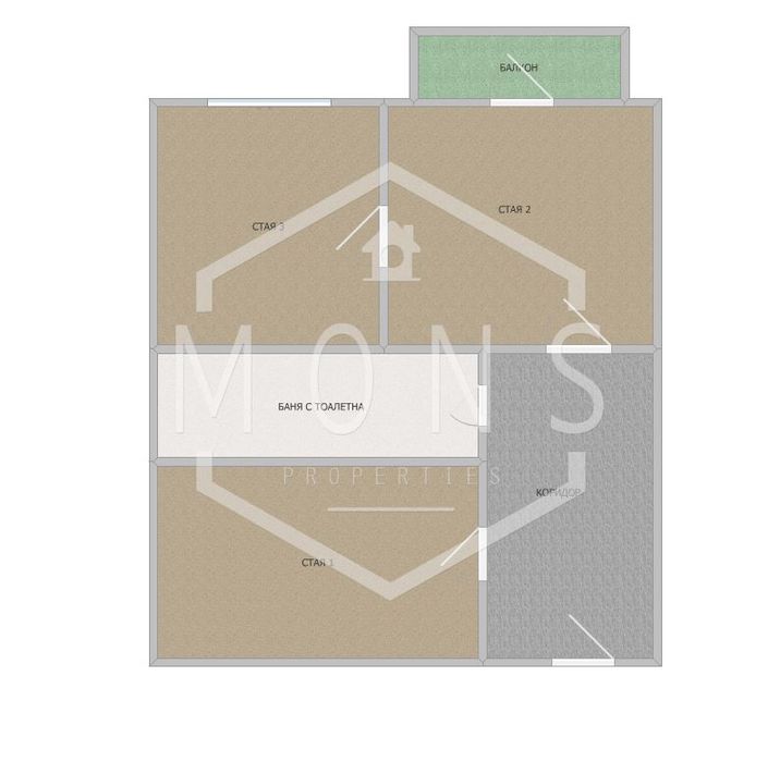 Етаж от къща в Габрово, област-гр.Севлиево площ 186 цена 132000