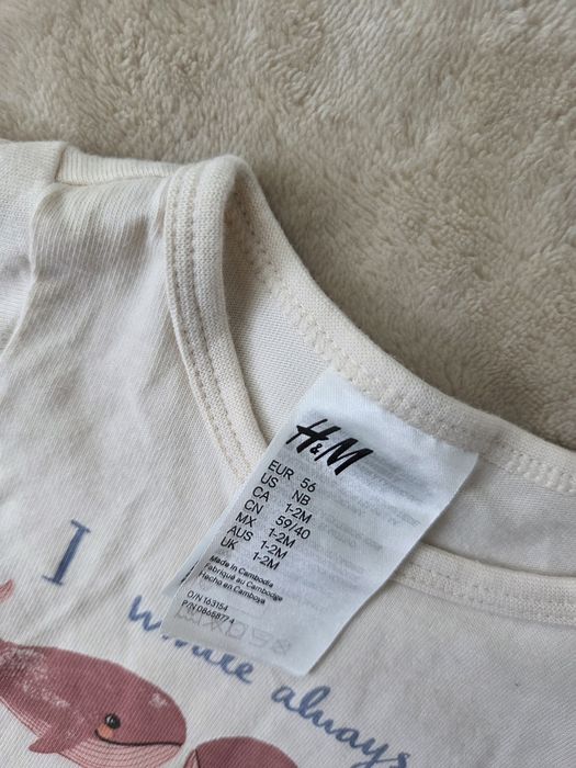Lot seturi 0 3 luni bebe h&m bluza inimi cadou