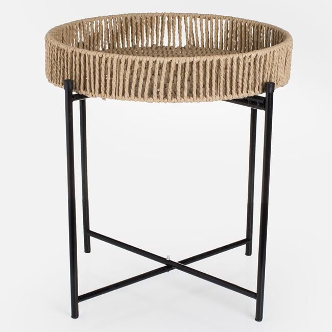 Помощна маса с метална стойка - дизайнерска масичка