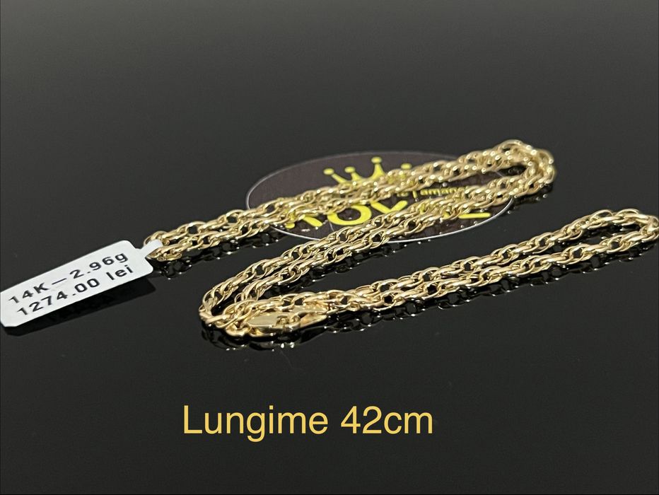 Bijuteria Royal CB : Lant aur 14k unisex 2,96gr