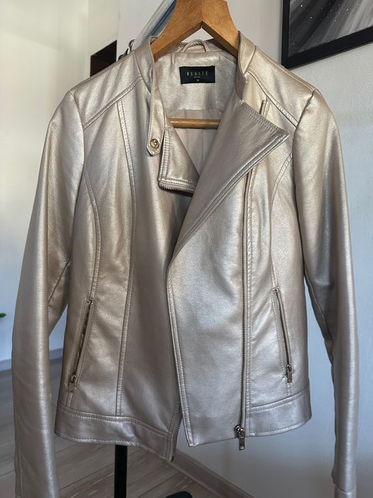 Кожено яке Mohito златисто