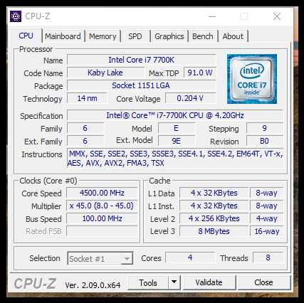 Процесор Intel® Core™ i7-7700K lga 1151