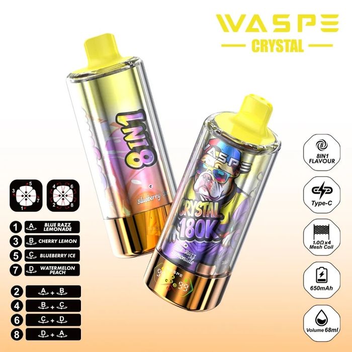 Vape 180k pufuri, 8 in 1